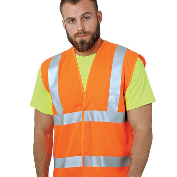 Unisex USA Made Class 2 ANSI High Vis Economy Safety Vest Thumbnail