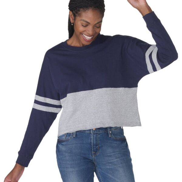 Ladies' Cropped Retro Pom Pom Jersey Fleece Thumbnail